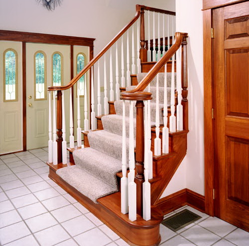 Solid wood stair